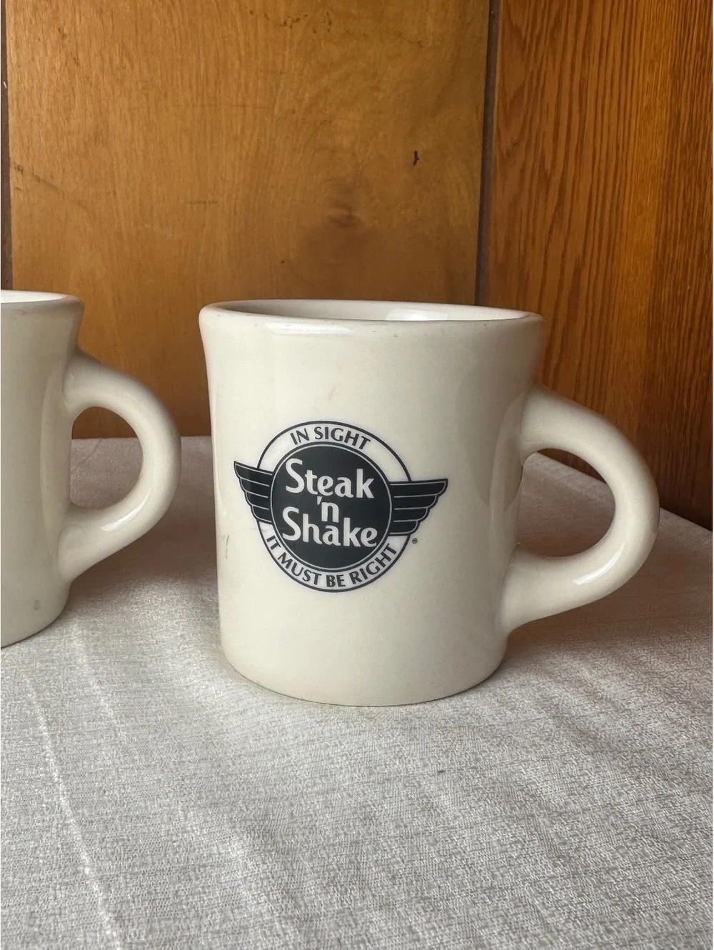 Vintage Steak ’n Shake Homer Laughlin Coffee Mugs Set of 3 Restaurant Diner Cups